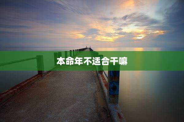 本命年不适合干嘛