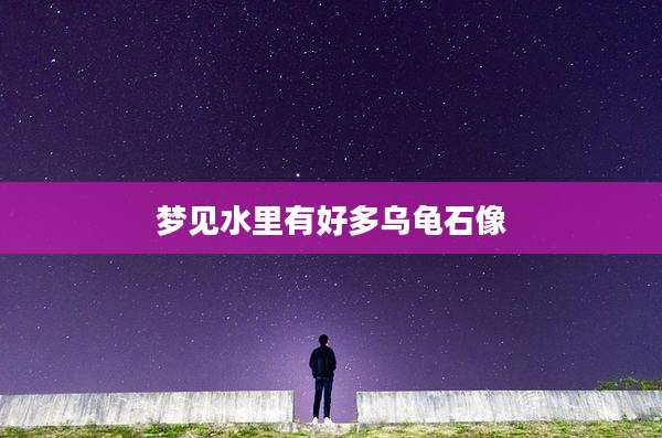 梦见水里有好多乌龟石像