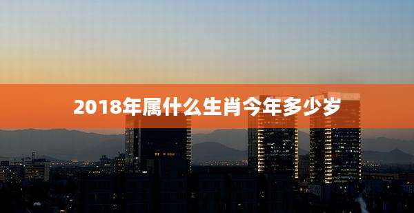 2018年属什么生肖今年多少岁