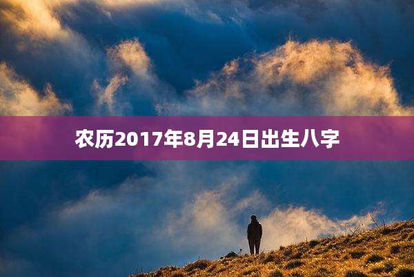 农历2017年8月24日出生八字