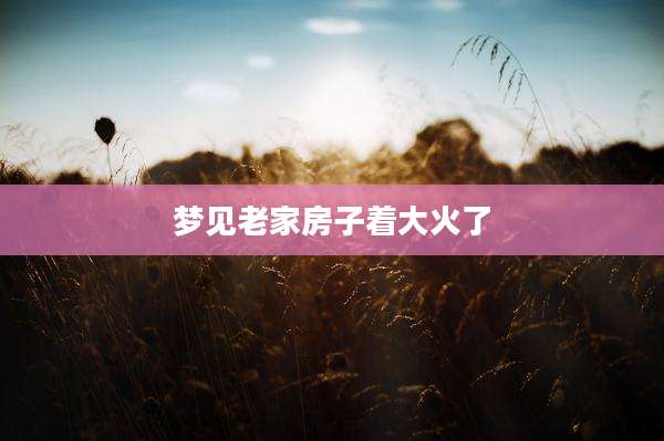 梦见老家房子着大火了