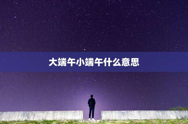 大端午小端午什么意思