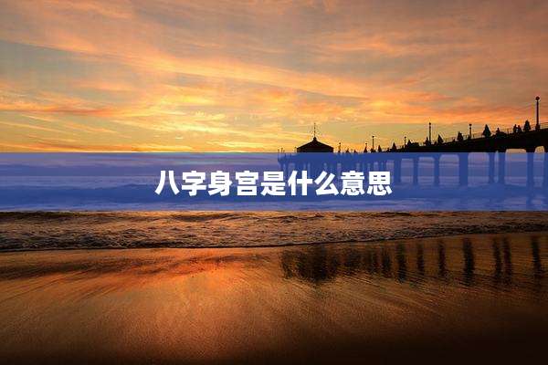 八字身宫是什么意思