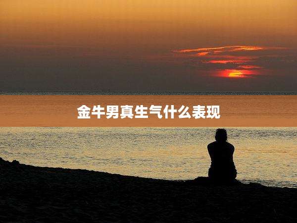 金牛男真生气什么表现