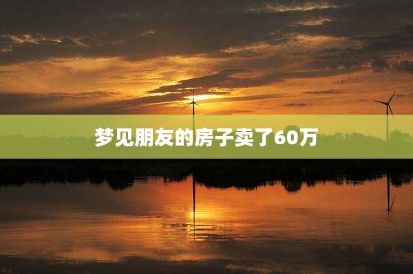 梦见朋友的房子卖了60万