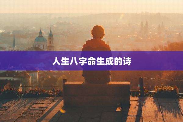 人生八字命生成的诗
