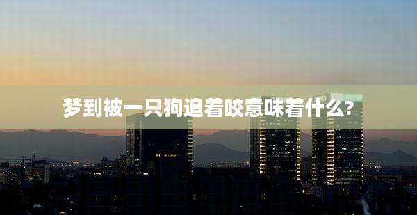 梦到被一只狗追着咬意味着什么?