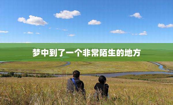 梦中到了一个非常陌生的地方