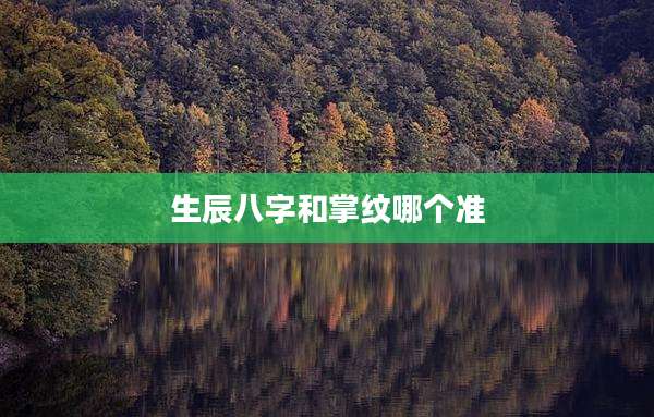 生辰八字和掌纹哪个准