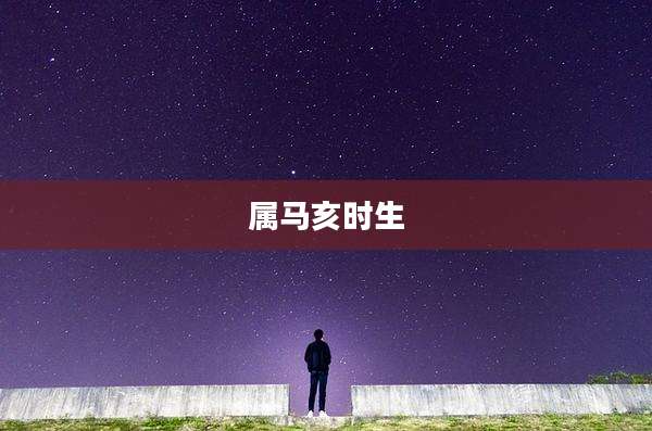 属马亥时生