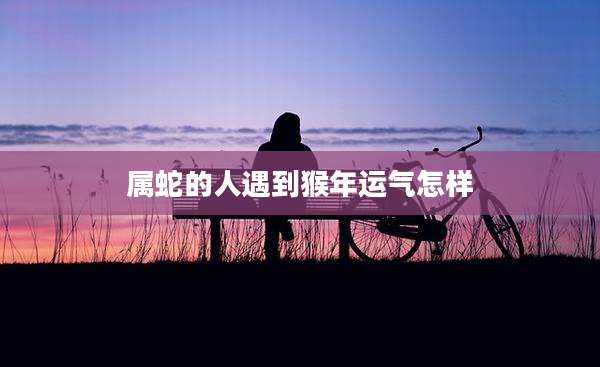 属蛇的人遇到猴年运气怎样