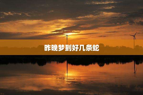 昨晚梦到好几条蛇