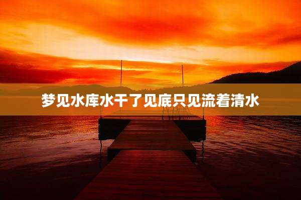 梦见水库水干了见底只见流着清水