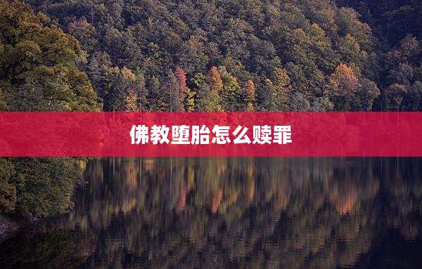 佛教堕胎怎么赎罪