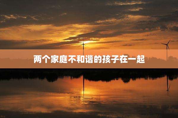 两个家庭不和谐的孩子在一起