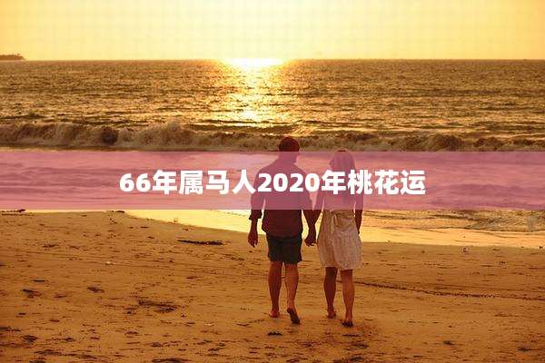 66年属马人2020年桃花运