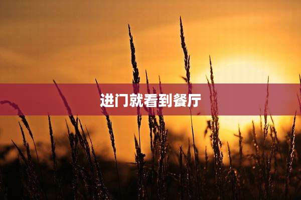 进门就看到餐厅