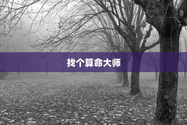 找个算命大师