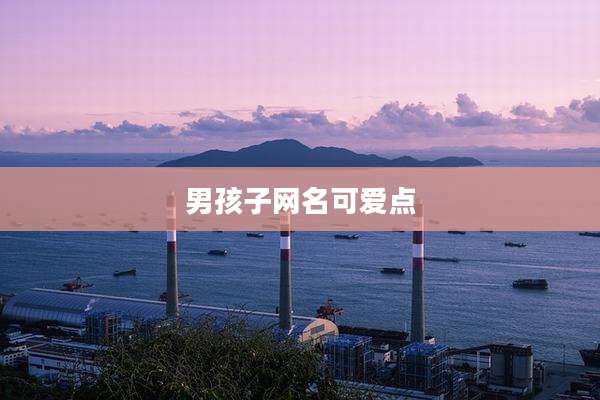 男孩子网名可爱点