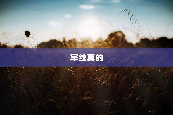 掌纹真的