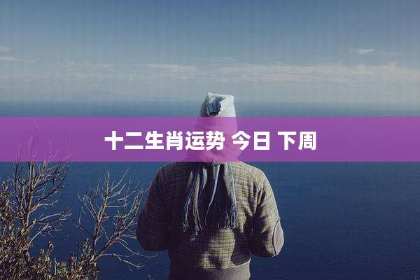 十二生肖运势 今日 下周
