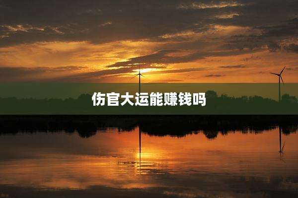 伤官大运能赚钱吗