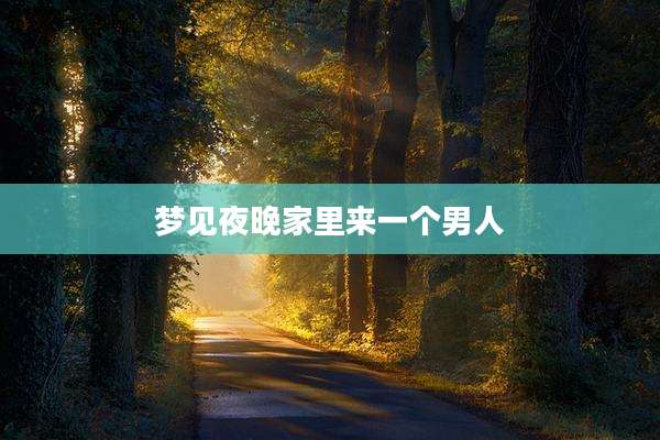 梦见夜晚家里来一个男人