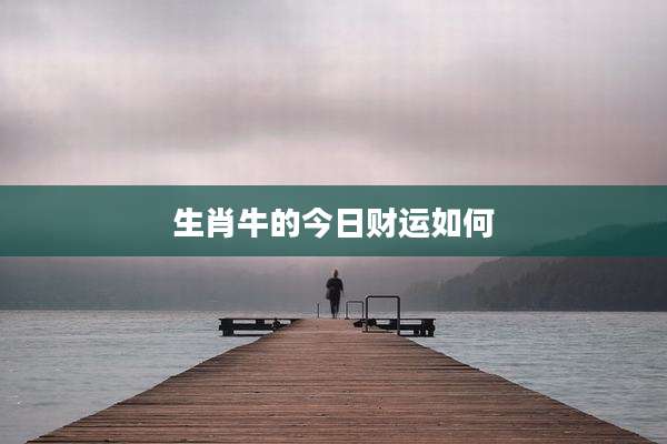 生肖牛的今日财运如何