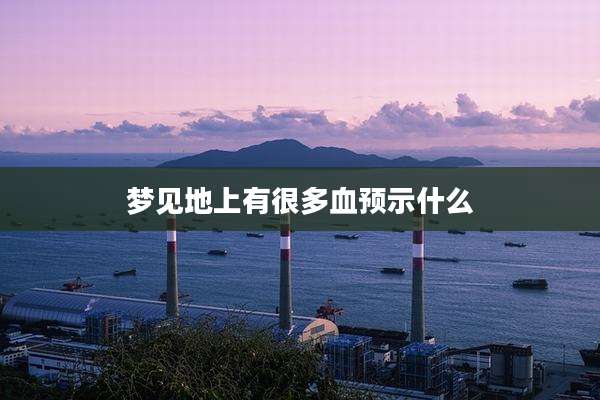 梦见地上有很多血预示什么