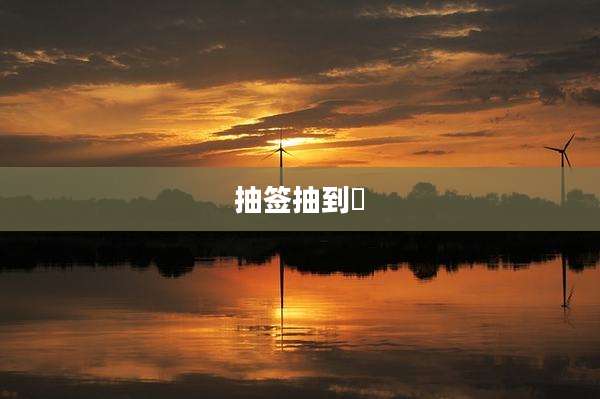 抽签抽到翀