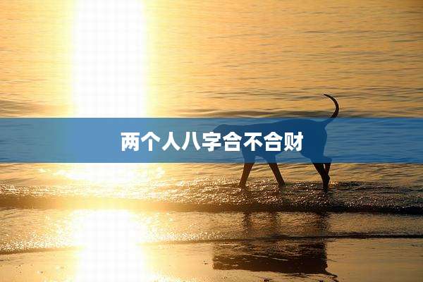 两个人八字合不合财