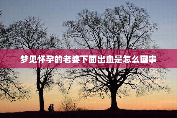 梦见怀孕的老婆下面出血是怎么回事