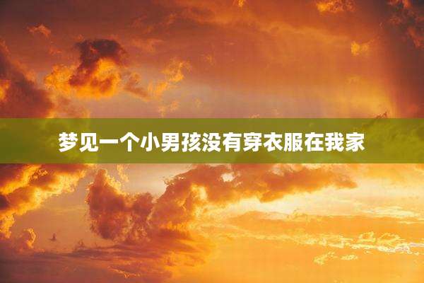 梦见一个小男孩没有穿衣服在我家