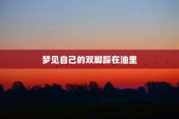 梦见自己的双脚踩在油里