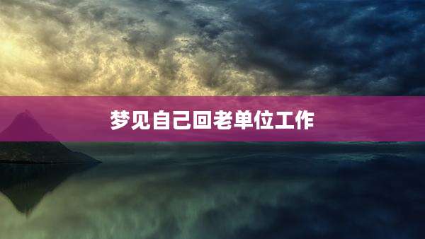 梦见自己回老单位工作