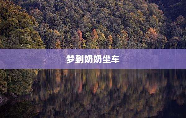 梦到奶奶坐车