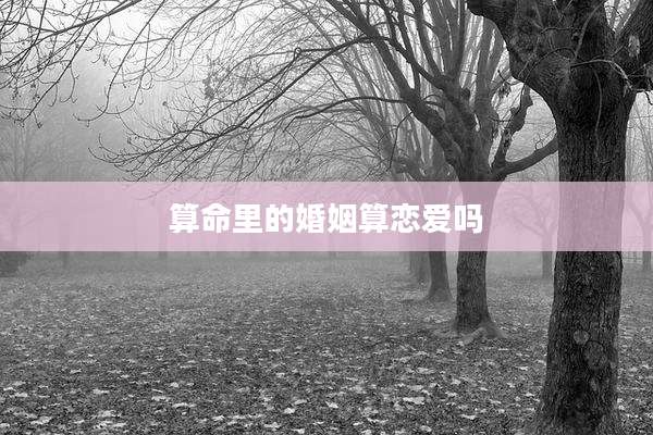 算命里的婚姻算恋爱吗