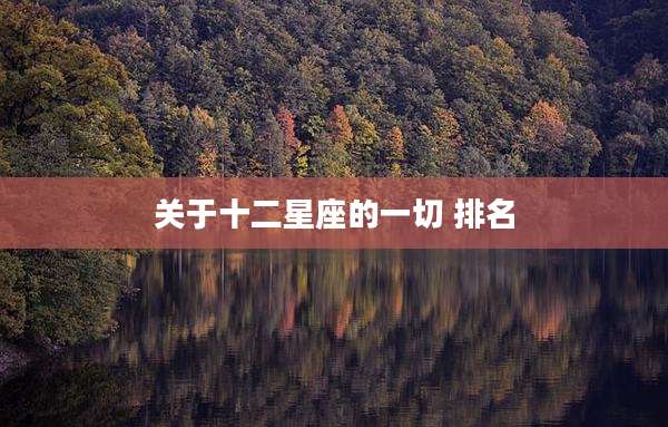 关于十二星座的一切 排名