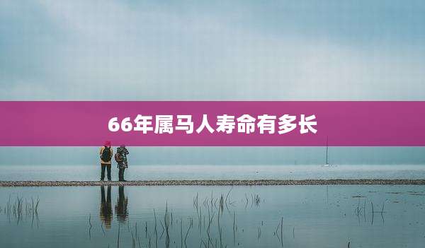 66年属马人寿命有多长