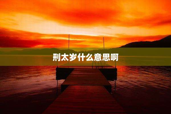 刑太岁什么意思啊