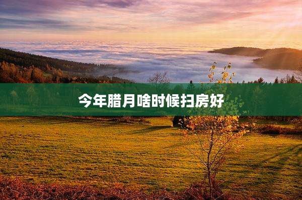 今年腊月啥时候扫房好