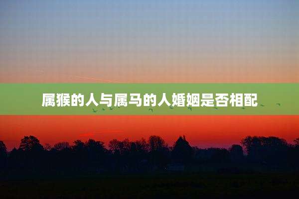 属猴的人与属马的人婚姻是否相配