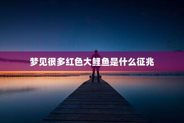 梦见很多红色大鲤鱼是什么征兆