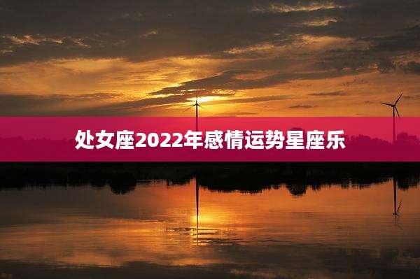处女座2022年感情运势星座乐