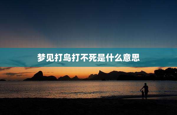 梦见打鸟打不死是什么意思