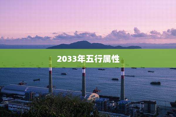2033年五行属性