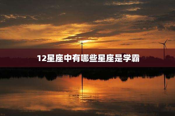 12星座中有哪些星座是学霸