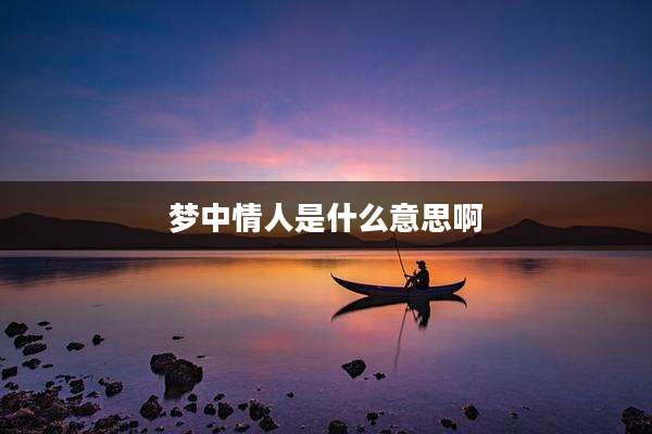 梦中情人是什么意思啊