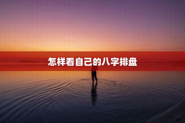 怎样看自己的八字排盘