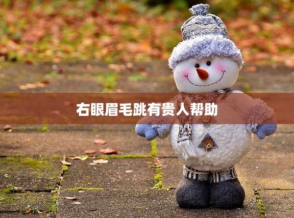 右眼眉毛跳有贵人帮助